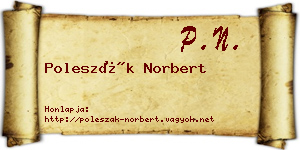 Poleszák Norbert névjegykártya