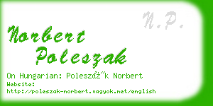 norbert poleszak business card